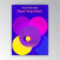 Modern vertical overprint cmyk page template