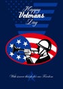 Modern Veterans Day American Soldier Greeting Card Royalty Free Stock Photo