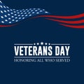 Modern Veterans Day Celebration Background Header Banner