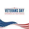 Modern Veterans Day Celebration Background Header Banner