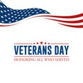 Modern Veterans Day Celebration Background Header Banner