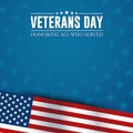 Modern Veterans Day Celebration Background Header Banner