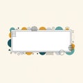Abstract Geometric Frame with Colorful Shapes and Empty Space for Text Royalty Free Stock Photo