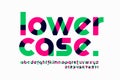 Modern vibrant lowercase font