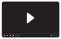 Modern video player design template for web and mobile apps flat style.