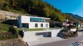 Modern villa with swimming pool, aerial view Royalty Free Stock Photo