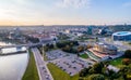 Modern Vilnius buildings aerial Royalty Free Stock Photo