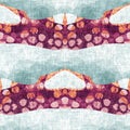 Colorful retro kaleidoscope sixties style pattern. Modern vintage fabric textile background. Fun funky woven damask Royalty Free Stock Photo