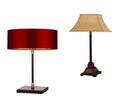 Modern and vintage lamps isolated Royalty Free Stock Photo