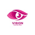 Modern vision and eye logo. Vector illustration Royalty Free Stock Photo