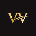 Modern VV Logo Design for business and company identity. Creative VV letter with luxury concept Royalty Free Stock Photo