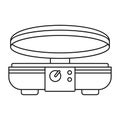 Modern waffle maker icon, outline style