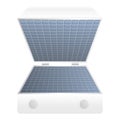 Modern waffle maker icon, realistic style