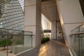 Modern Walkway with Striking Architecture in KAFD, Riyadh. Royalty Free Stock Photo