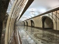 Modern walkway subway interior underground Royalty Free Stock Photo