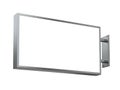 Modern wall-mounted rectangle mirror with metal bracket Royalty Free Stock Photo
