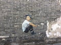 Modern Wall Painting on A Historic Wall of China