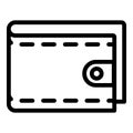 Modern wallet icon, outline style