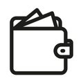 Modern wallet line icon. Digital wallet outline vector illustration