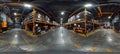 Modern Warehouse with Automated Sorting Systems and LED Pathway Indicators for Efficient Navigation