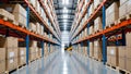 Modern Warehouse Efficiency: Streamlined Logistics with Automated Storage Solutions Royalty Free Stock Photo