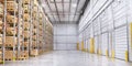 Modern warehouse full of cardboard boxes. Royalty Free Stock Photo