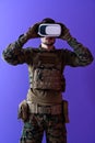 Soldier virtual reality Royalty Free Stock Photo