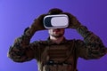 Soldier virtual reality Royalty Free Stock Photo