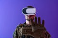 Soldier virtual reality Royalty Free Stock Photo