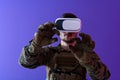 Soldier virtual reality Royalty Free Stock Photo