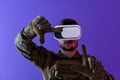 Soldier virtual reality Royalty Free Stock Photo