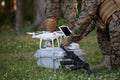 Soldiers Squad are Using Drone for Scouting