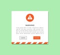 Modern Warning Pop Up Notification Template