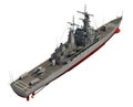 Modern Warship Over White Background Royalty Free Stock Photo