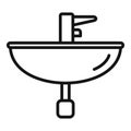 Modern wash basin icon outline vector. Water plumbing