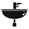 Modern wash basin icon simple vector. Water plumbing