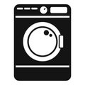 Modern wash machine icon simple vector. Household object