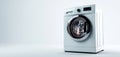 The modern washing machine designed for efficient laundry solutions. AI generated image Royalty Free Stock Photo