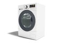 Modern washing machine white for washing things left 3d render o