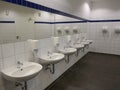 Modern washroom and sanitary facilities in a public building, Germany Europe Royalty Free Stock Photo