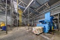 Modern waste recycling processing plant. Separate garbage collection. Recycling and storage of waste for further disposal