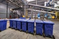 Modern waste recycling processing plant. Separate garbage collection. Recycling and storage of waste for further disposal Royalty Free Stock Photo