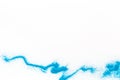 Modern wave for blor with blue sand texture on white background top view mockup Royalty Free Stock Photo