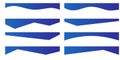 Modern wave and curve divider shapes for app headers or banners, with clean vector lines for web page layout and simple Royalty Free Stock Photo
