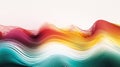 Modern wave stripes on white background Abstract Vector Illustration, detailed, beautifully color. Generative AI