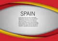 PrintModern wave vector background with spain flag colors Royalty Free Stock Photo