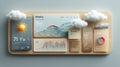 Modern Weather Dashboard Design with Data Visualization Elements Royalty Free Stock Photo