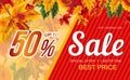 Banner with special offer of autumn sale
