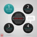 Modern web design cycle template with four round steps Royalty Free Stock Photo