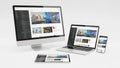 Modern web design on multiple devices Royalty Free Stock Photo